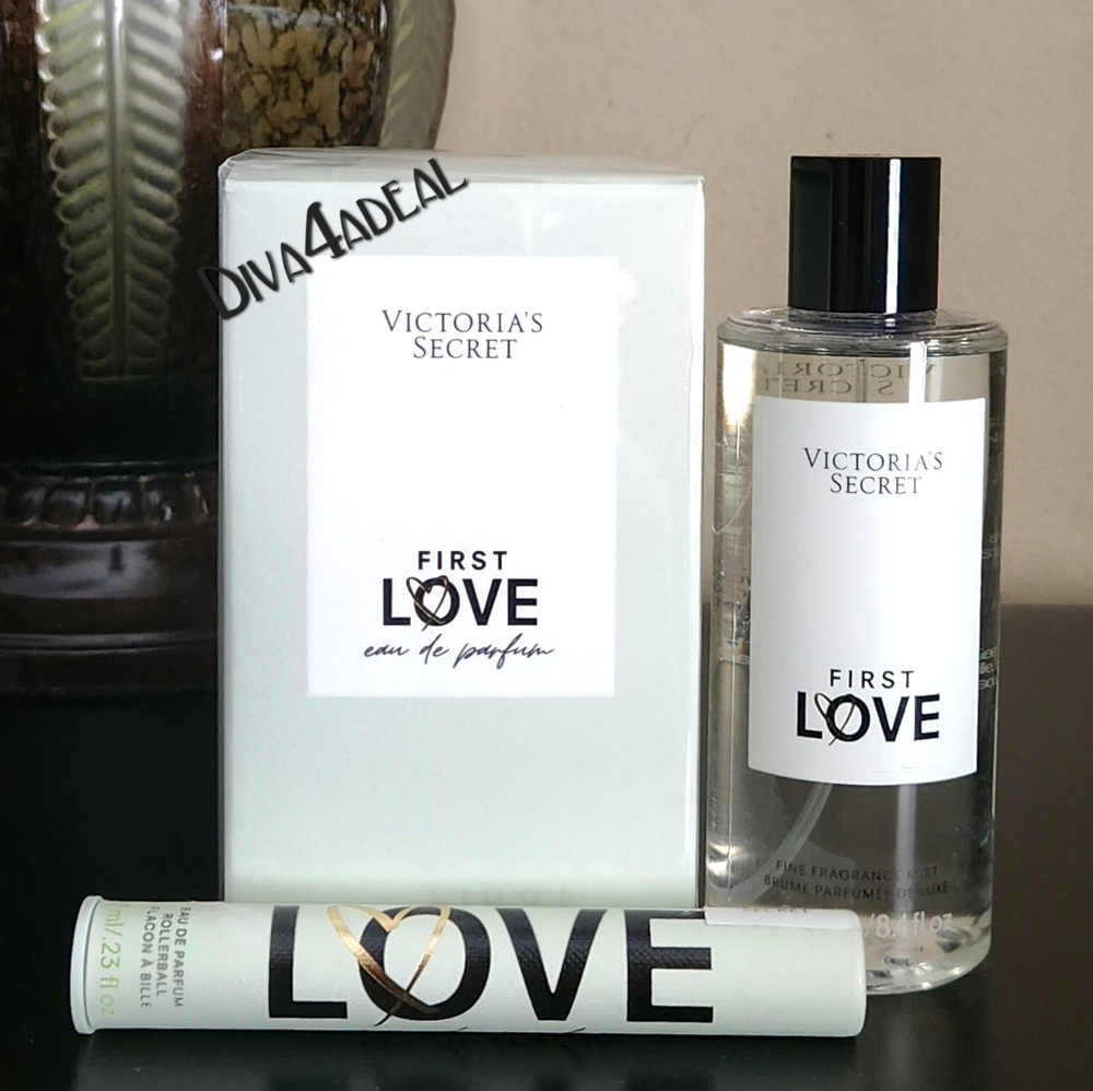 Victoria's Secret FIRST LOVE 3PC Collection Set Bundle